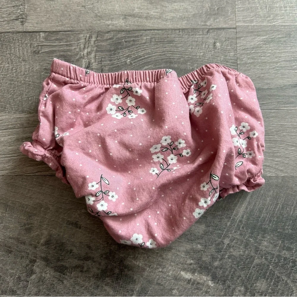 Carter's Baby Girl 2-Piece Floral Button Front Top & Diaper Cover 6M